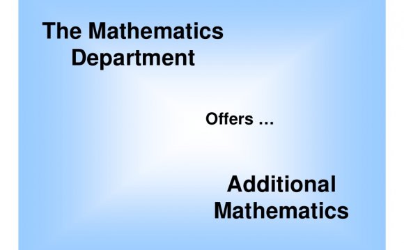 Additional Mathematics