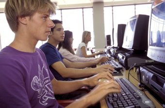 Classroom computers make telecommunication possible.
