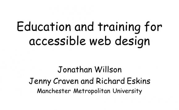 Web Designer Education and Training
