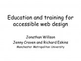 Web Designer Education and Training
