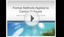 Formal Methods Applied to Control Software