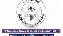 International Journal of Science and Research (IJSR)