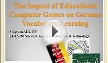 The Impact of Educational Computer Games on German