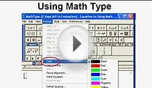 Using Math Type